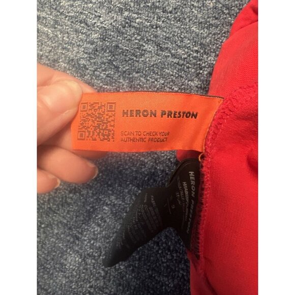 heron preston cropped red crewneck different sz small Authentic RARE - Picture 9 of 15